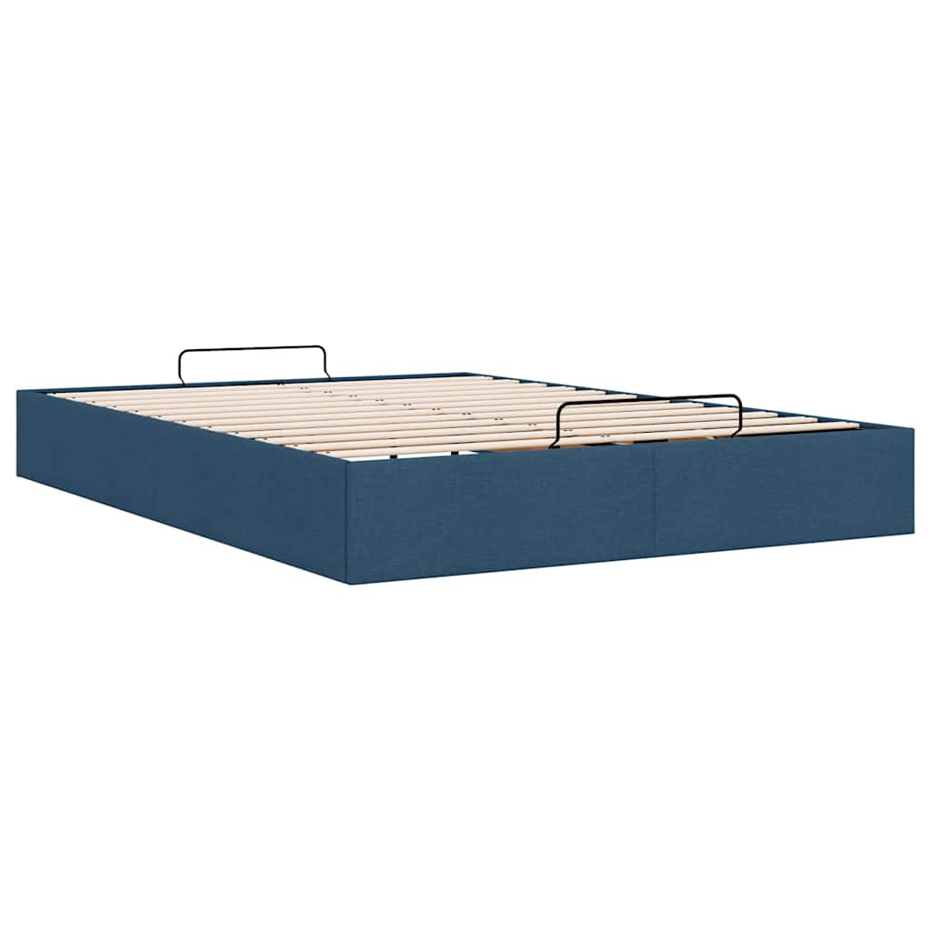 vidaXL Estructura de cama otomana sin colchón tela azul 140x190cm