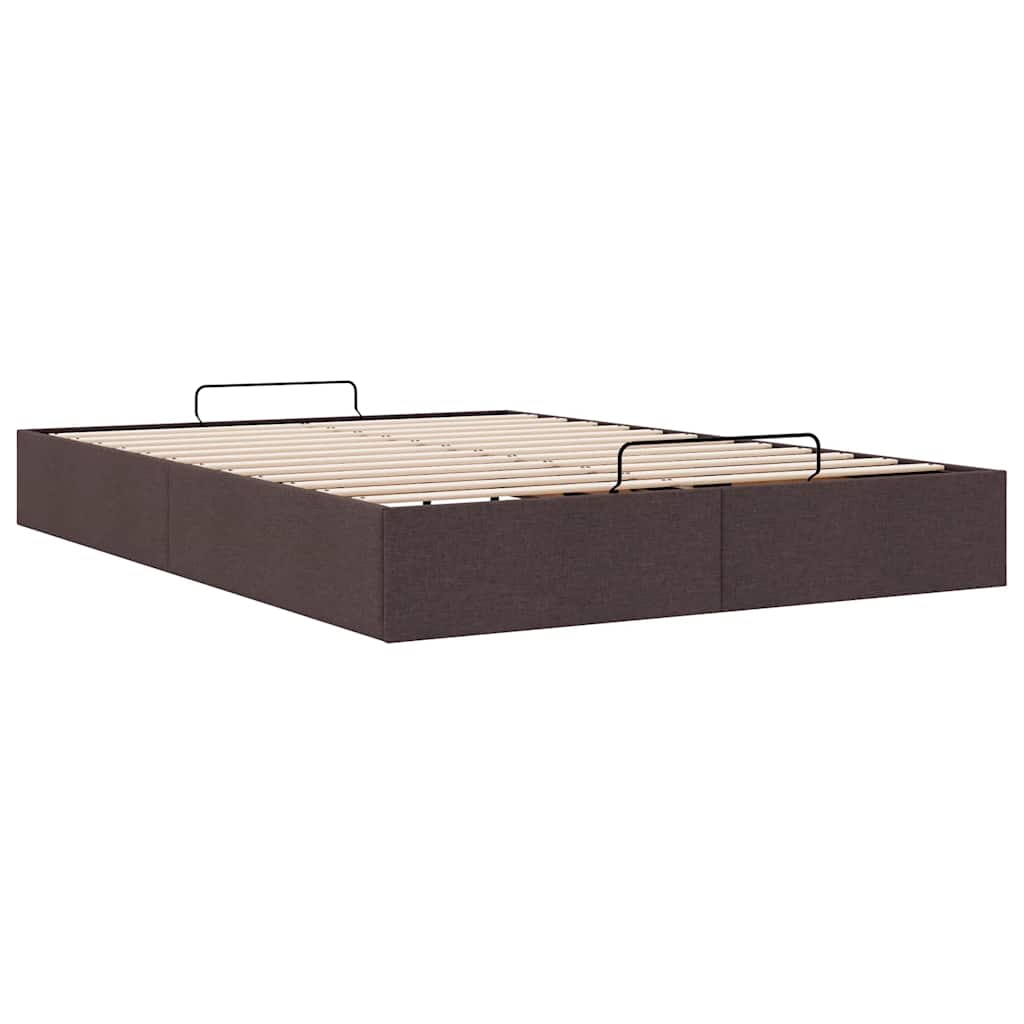 vidaXL Estructura cama otomana sin colchón marrón oscuro 140x200cm