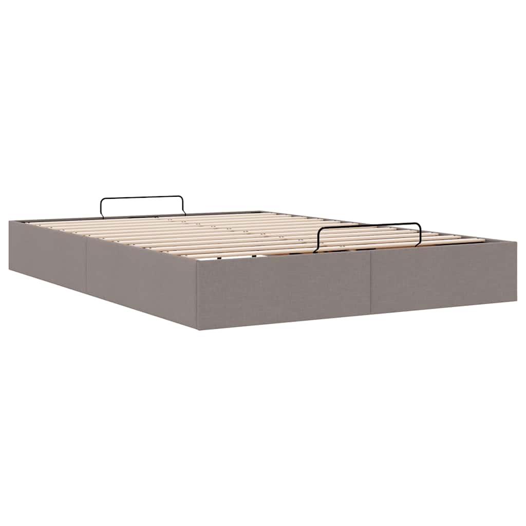 vidaXL Estructura cama otomana sin colchón tela gris pardo 140x200cm