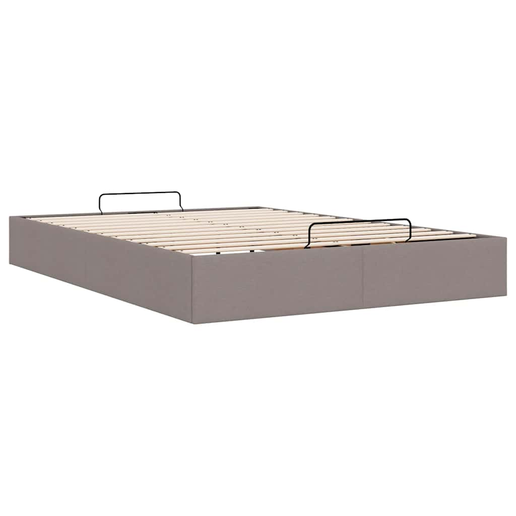 vidaXL Estructura cama otomana sin colchón tela gris pardo 140x200cm