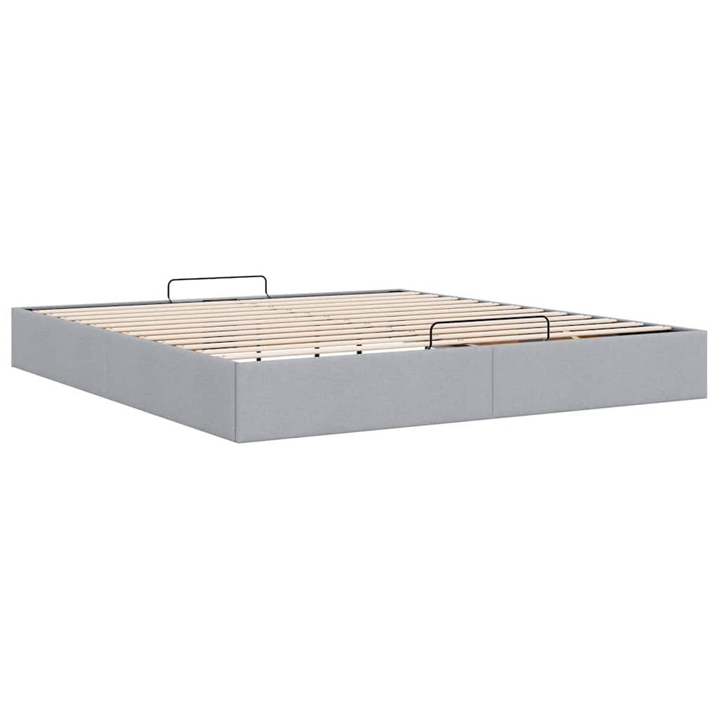 vidaXL Estructura cama otomana sin colchón tela gris claro 160x200cm