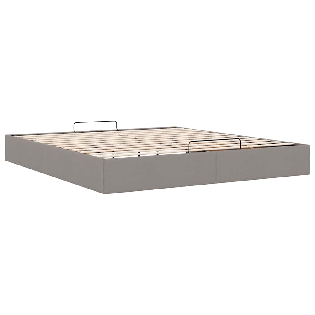 vidaXL Estructura cama otomana sin colchón tela gris pardo 160x200cm