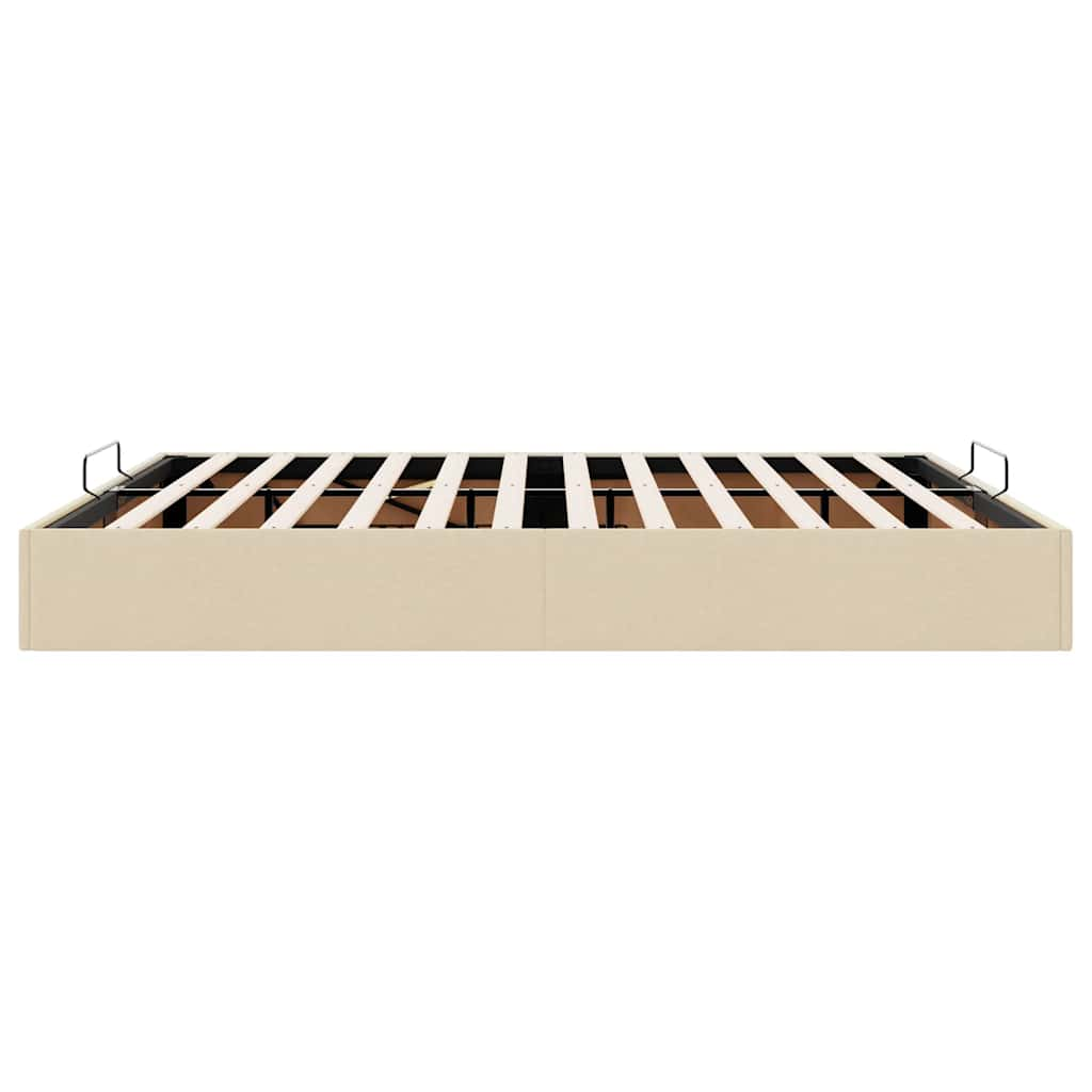 vidaXL Estructura de cama otomana sin colchón tela crema 160x200cm