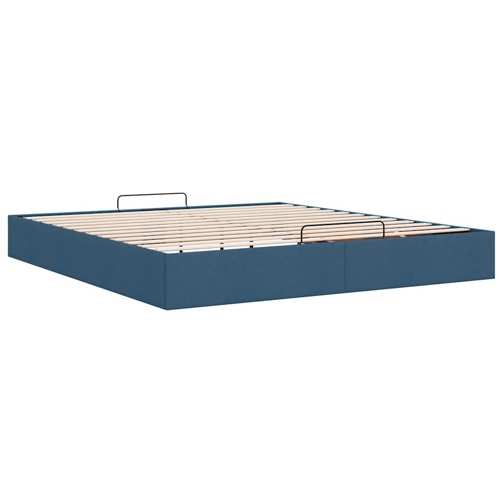 vidaXL Estructura de cama otomana sin colchón tela azul 160x200 cm