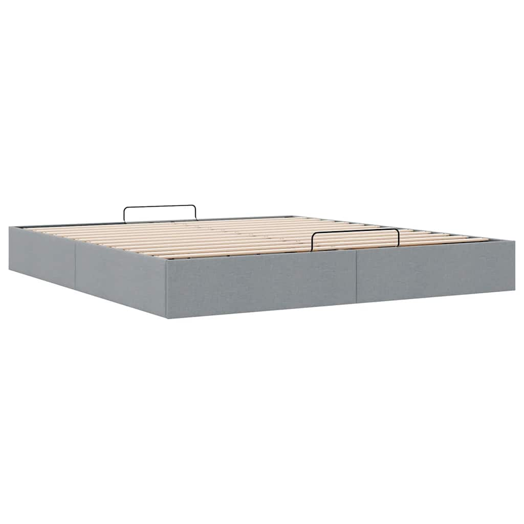 vidaXL Estructura cama otomana sin colchón tela gris claro 180x200cm