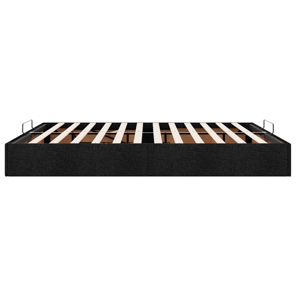 vidaXL Estructura de cama otomana sin colchón tela negra 180x200cm