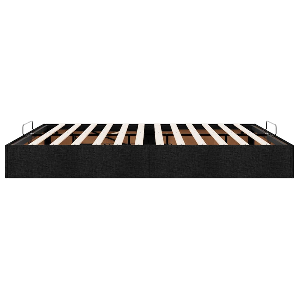 vidaXL Estructura de cama otomana sin colchón tela negra 200x200 cm