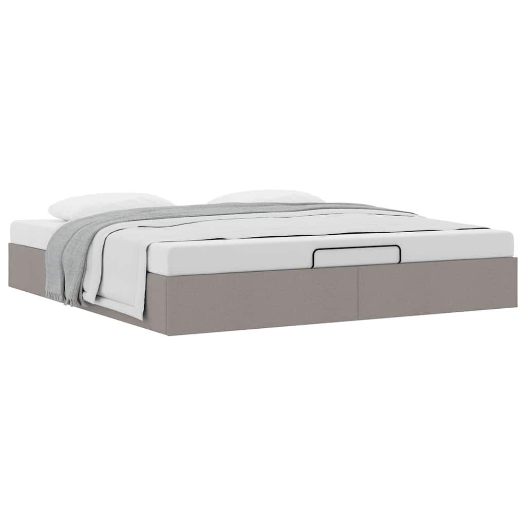 vidaXL Estructura de cama otomana sin colchón tela gris topo 200x200cm