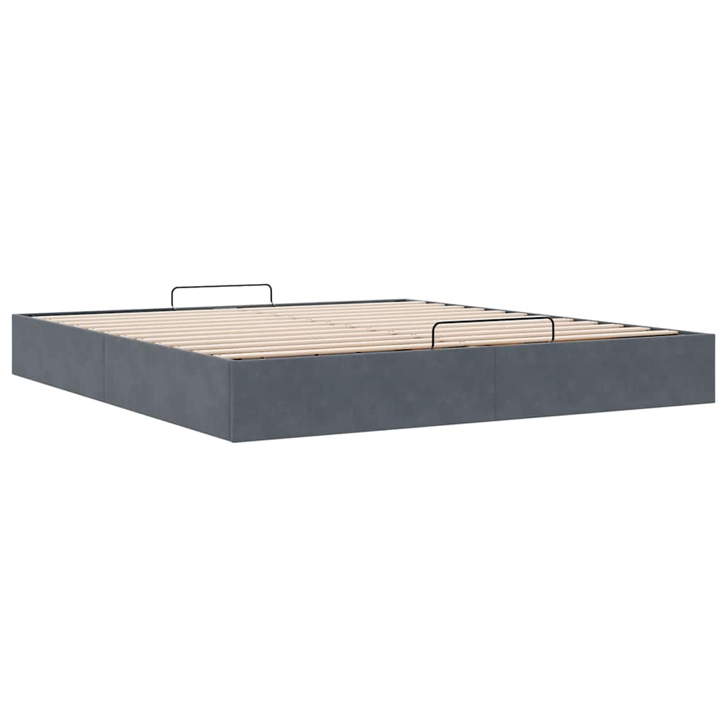 vidaXL Estructura de cama otomana sin colchón gris oscuro 180x200cm