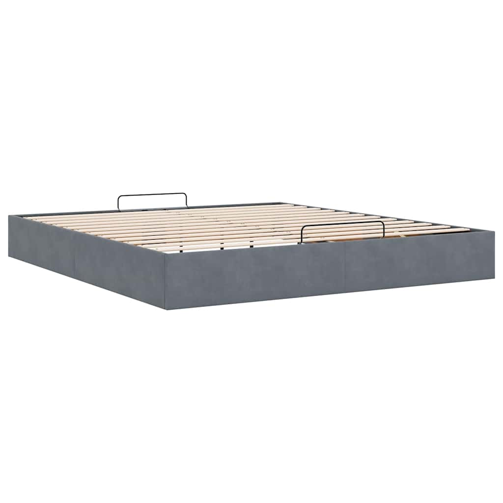 vidaXL Estructura de cama otomana sin colchón gris oscuro 180x200cm