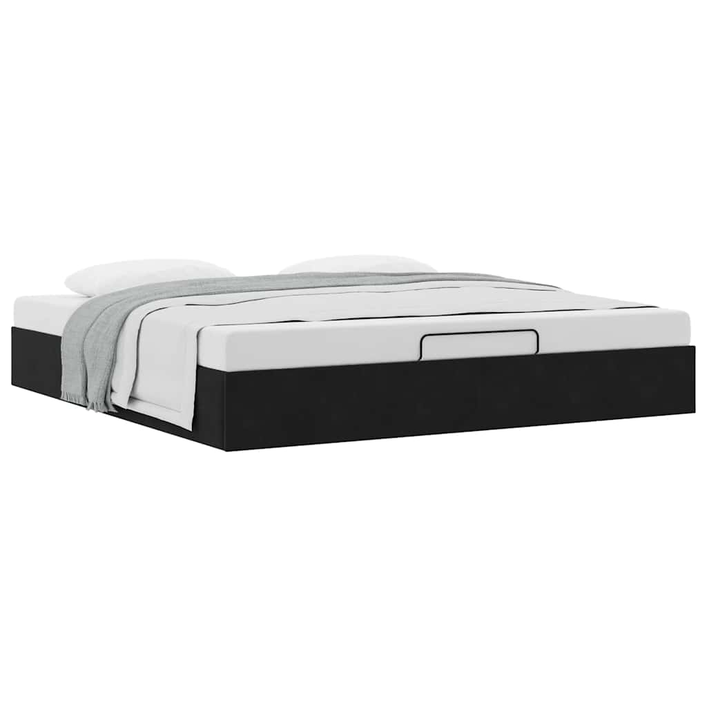 vidaXL Estructura de cama otomana sin colchón negro 180x200cm