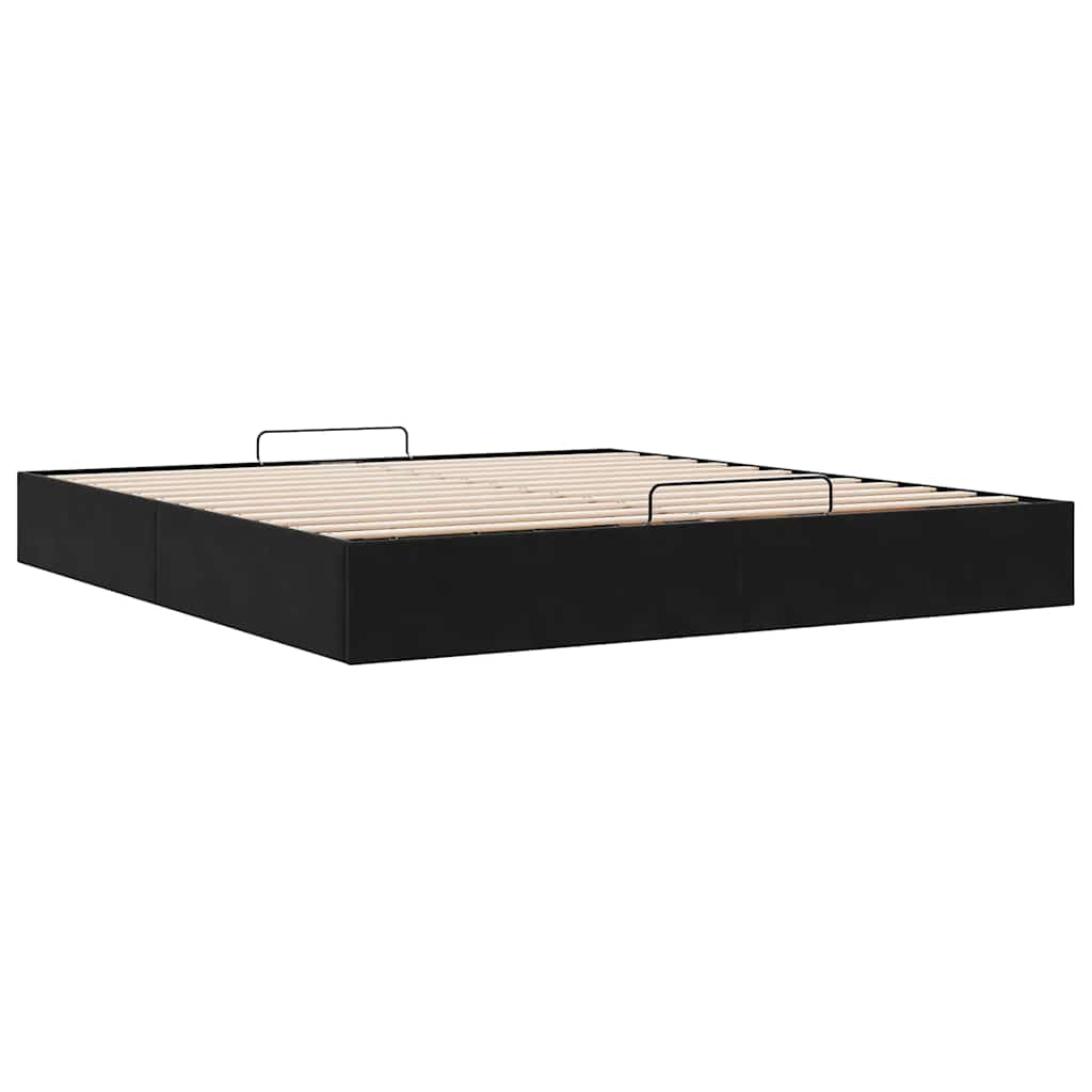 vidaXL Estructura de cama otomana sin colchón negro 180x200cm