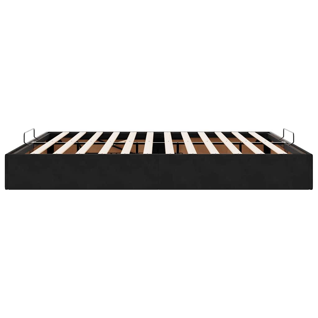 vidaXL Estructura de cama otomana sin colchón negro 180x200cm