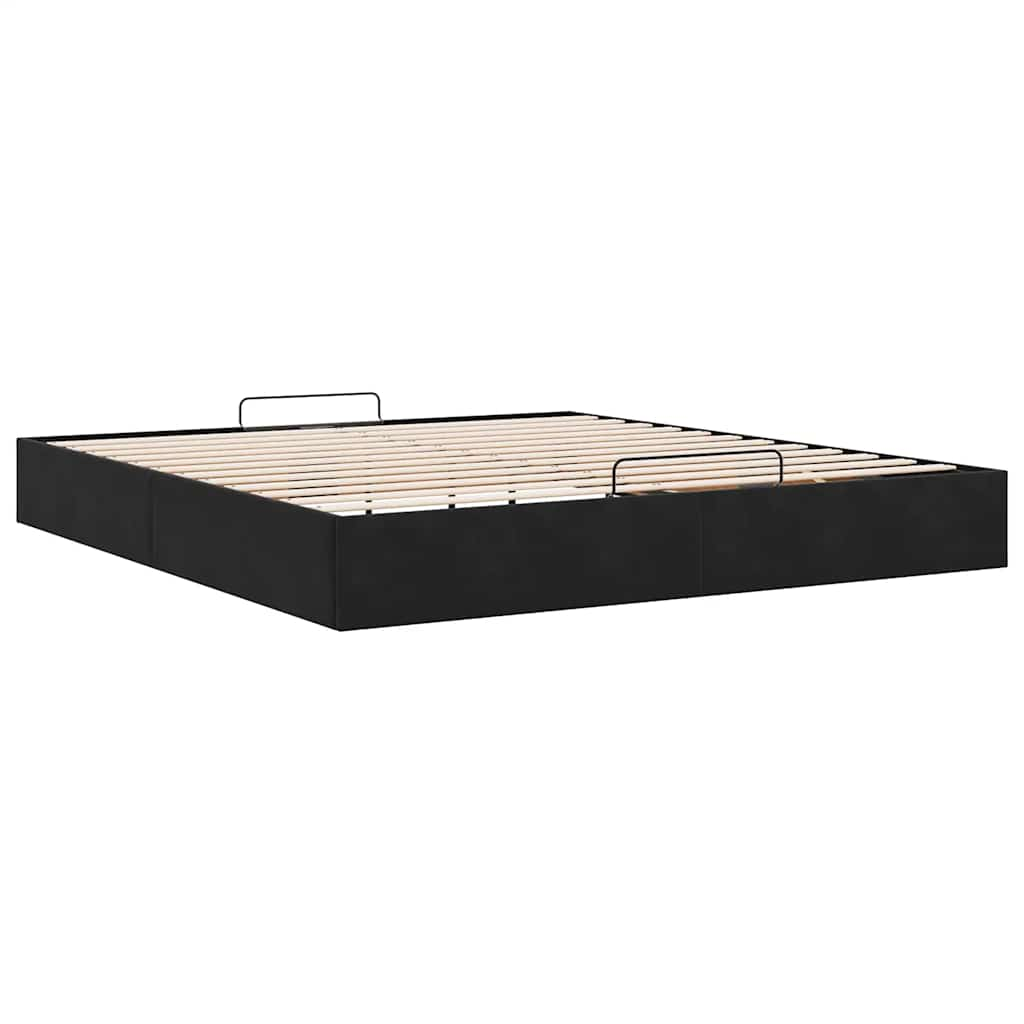 vidaXL Estructura de cama otomana sin colchón negro 180x200cm