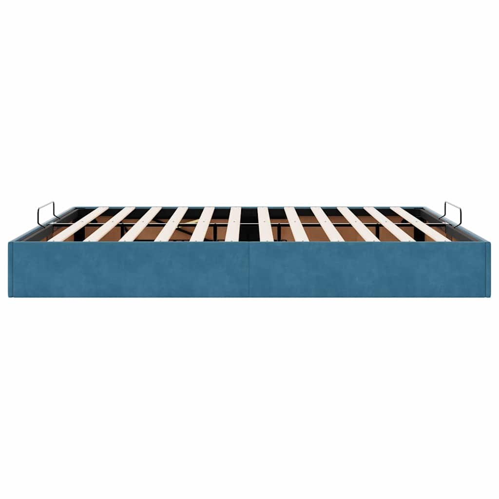 vidaXL Estructura de cama otomana sin colchón azul oscuro 180x200 cm