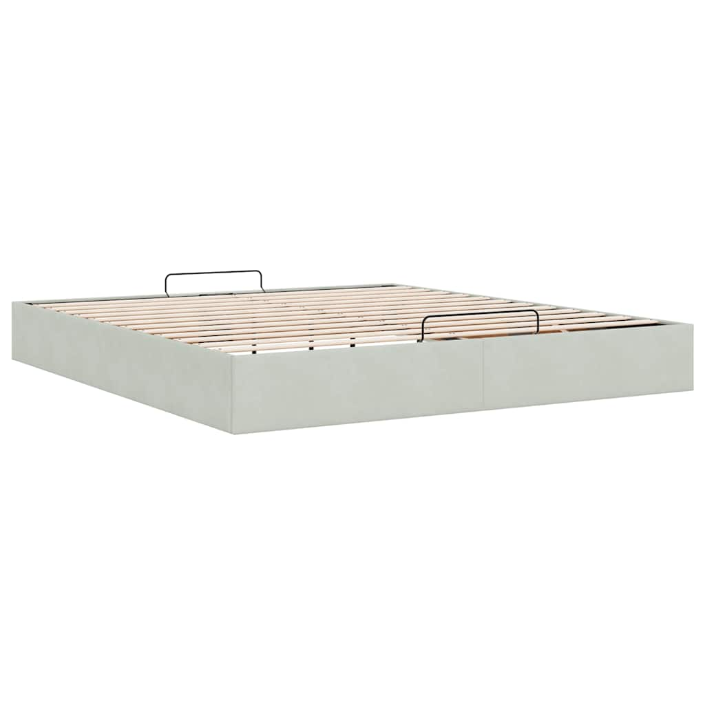 vidaXL Estructura de cama otomana sin colchón gris claro 200x200 cm