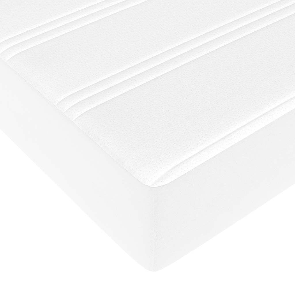 vidaXL Estructura cama otomana colchón cuero sintético blanco