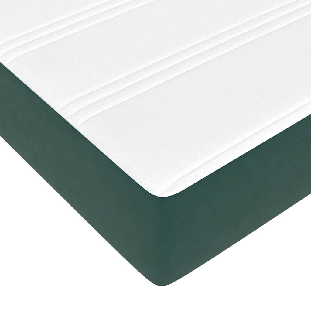 vidaXL Estructura de cama otomana colchón terciopelo verde oscuro