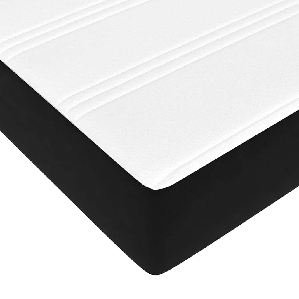 vidaXL Estructura de cama otomana colchón terciopelo negro