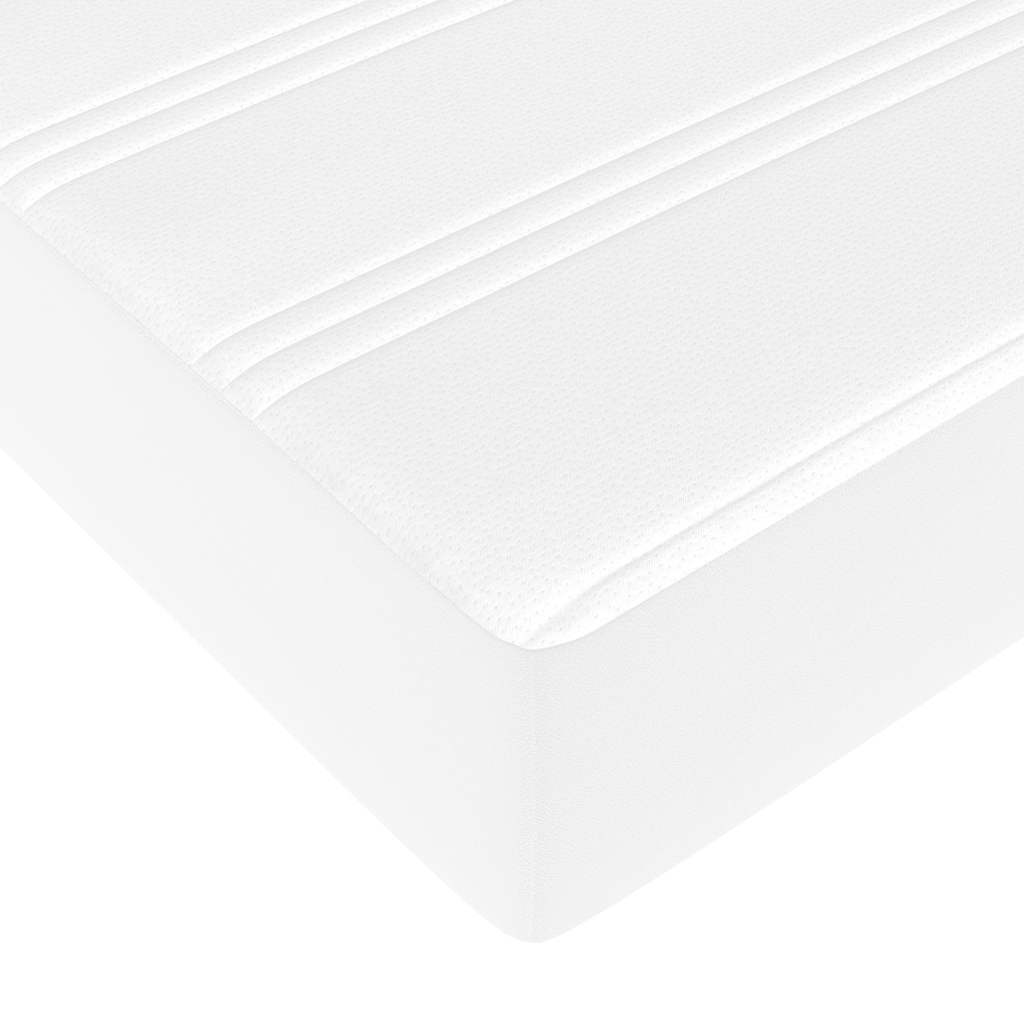 vidaXL Estructura cama otomana colchones cuero sintético blanco