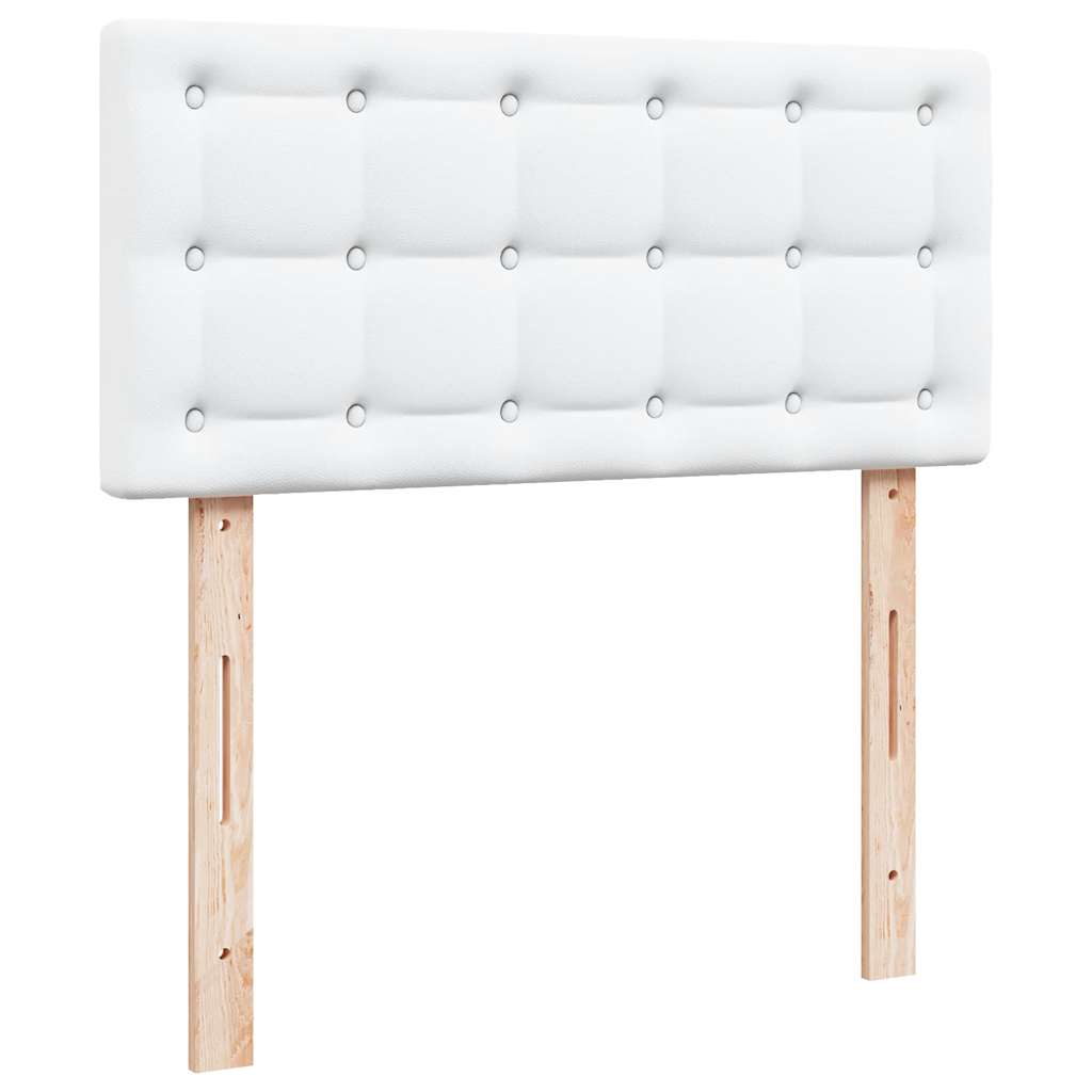 vidaXL Estructura cama otomana colchón cuero sintético blanco 80x200cm