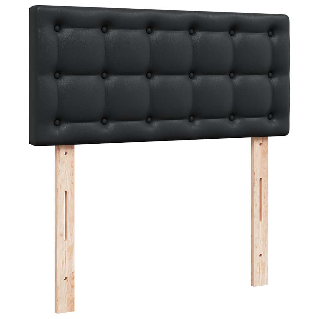 vidaXL Estructura cama otomana colchón cuero sintético negra 90x190 cm