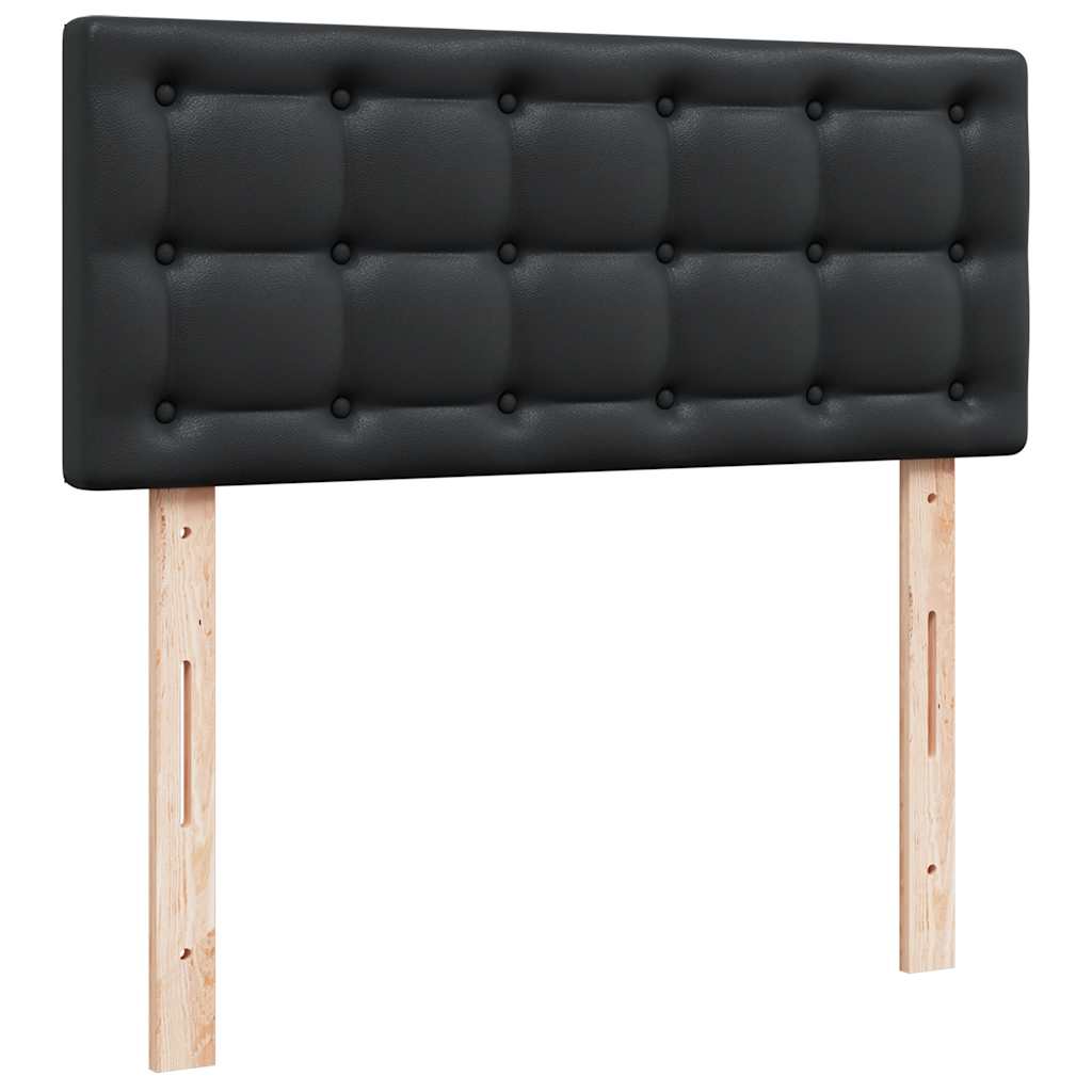 vidaXL Estructura cama otomana colchón cuero sintético negro 120x190cm