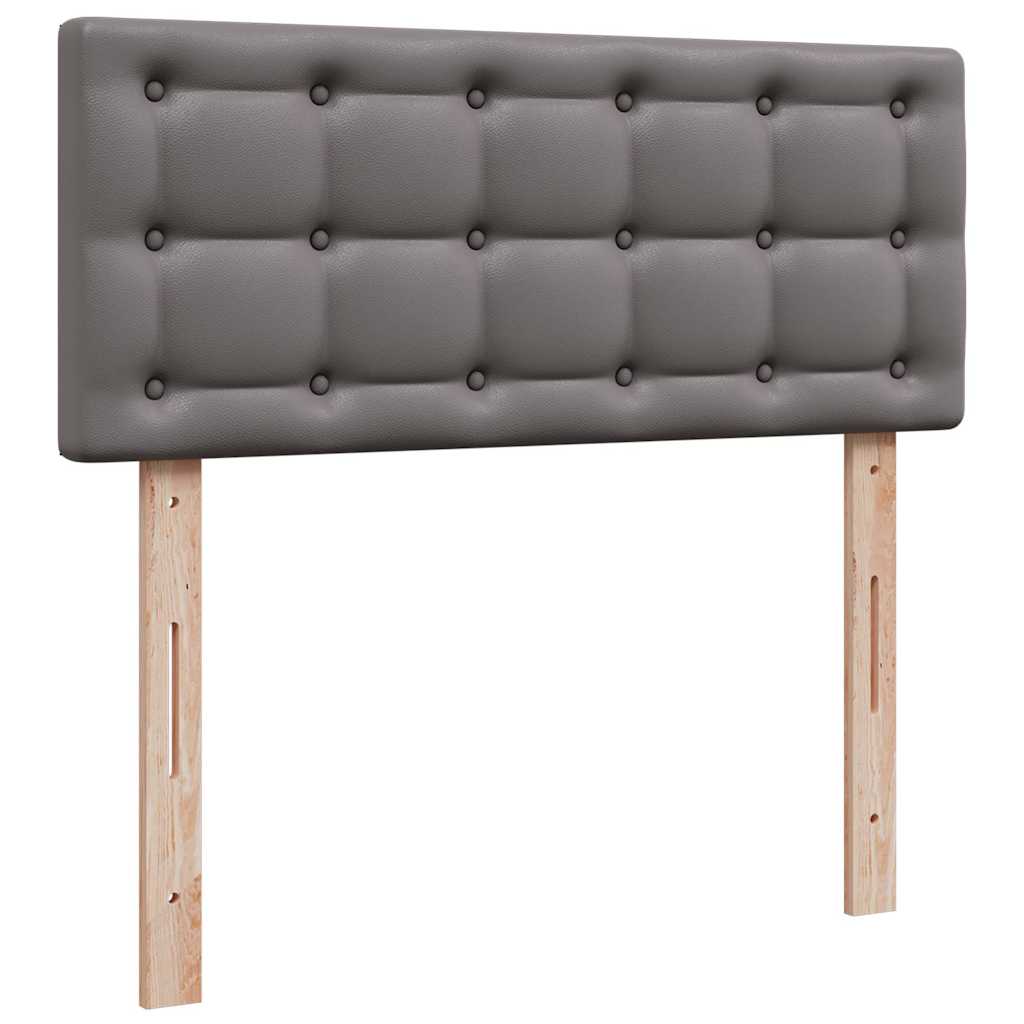 vidaXL Estructura cama otomana colchón gris 120x190 cm cuero sintético