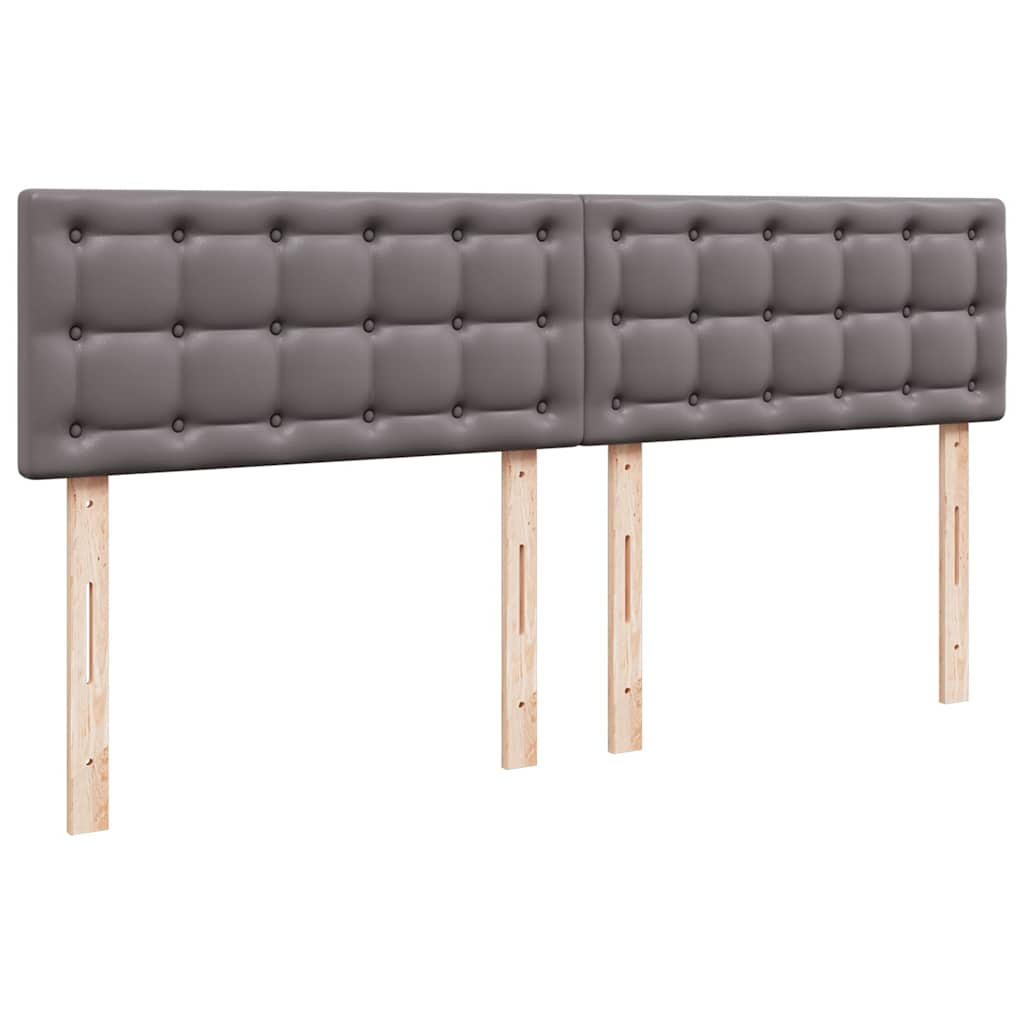 vidaXL Estructura cama otomana colchón cuero sintético gris 160x200cm