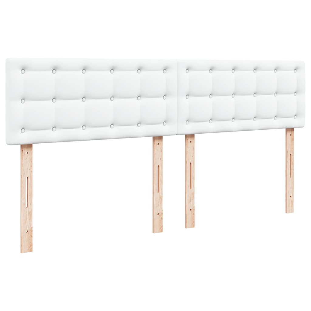 vidaXL Estructura cama otomana colchón cuero sintético blanco