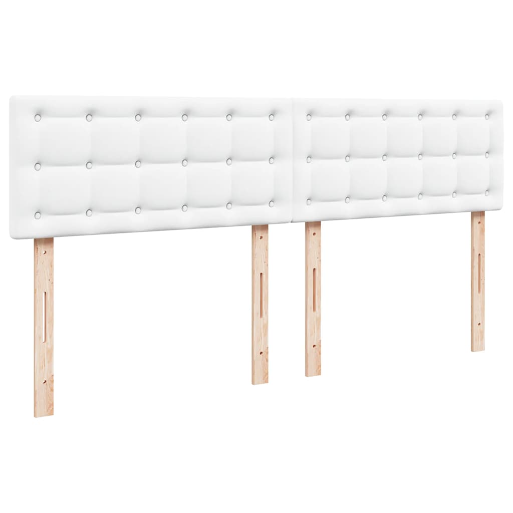 vidaXL Estructura cama otomana colchones cuero sintético blanco