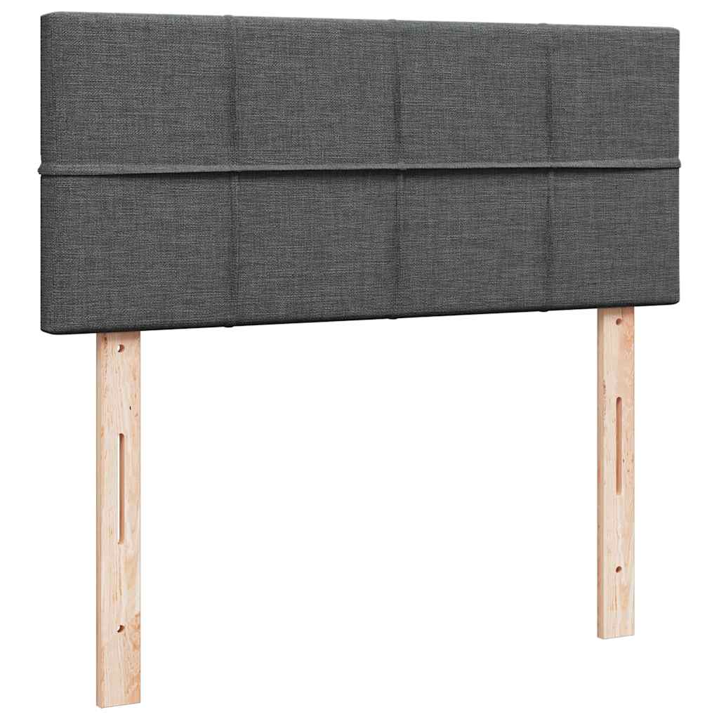 vidaXL Estructura cama otomana colchón tela gris oscuro 120x200cm