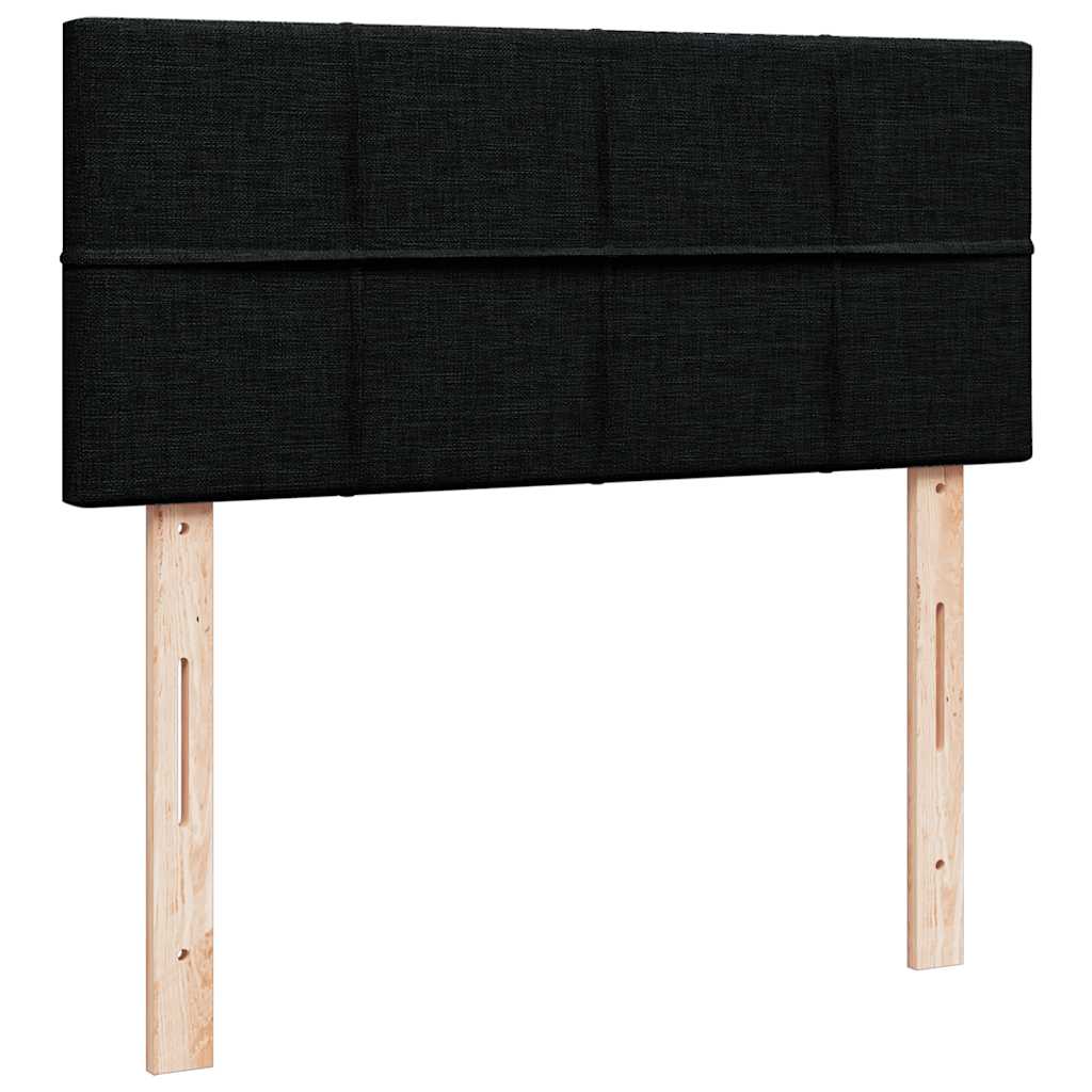 vidaXL Estructura cama otomana colchón tela negro 120x200cm