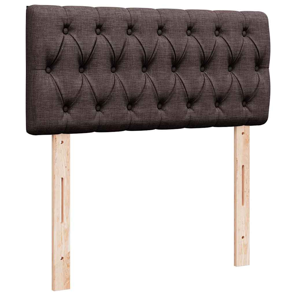 vidaXL Estructura de cama otomana colchón tela marrón oscuro 100x200cm