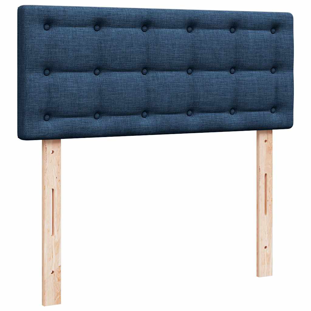 vidaXL Estructura de cama otomana colchón tela azul 120x190 cm