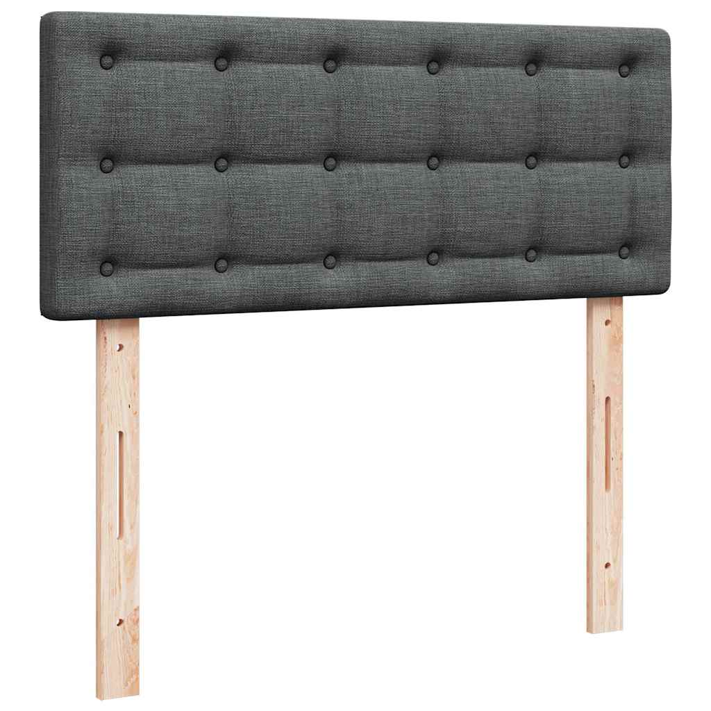 vidaXL Estructura cama otomana colchón tela gris oscuro 120x200cm