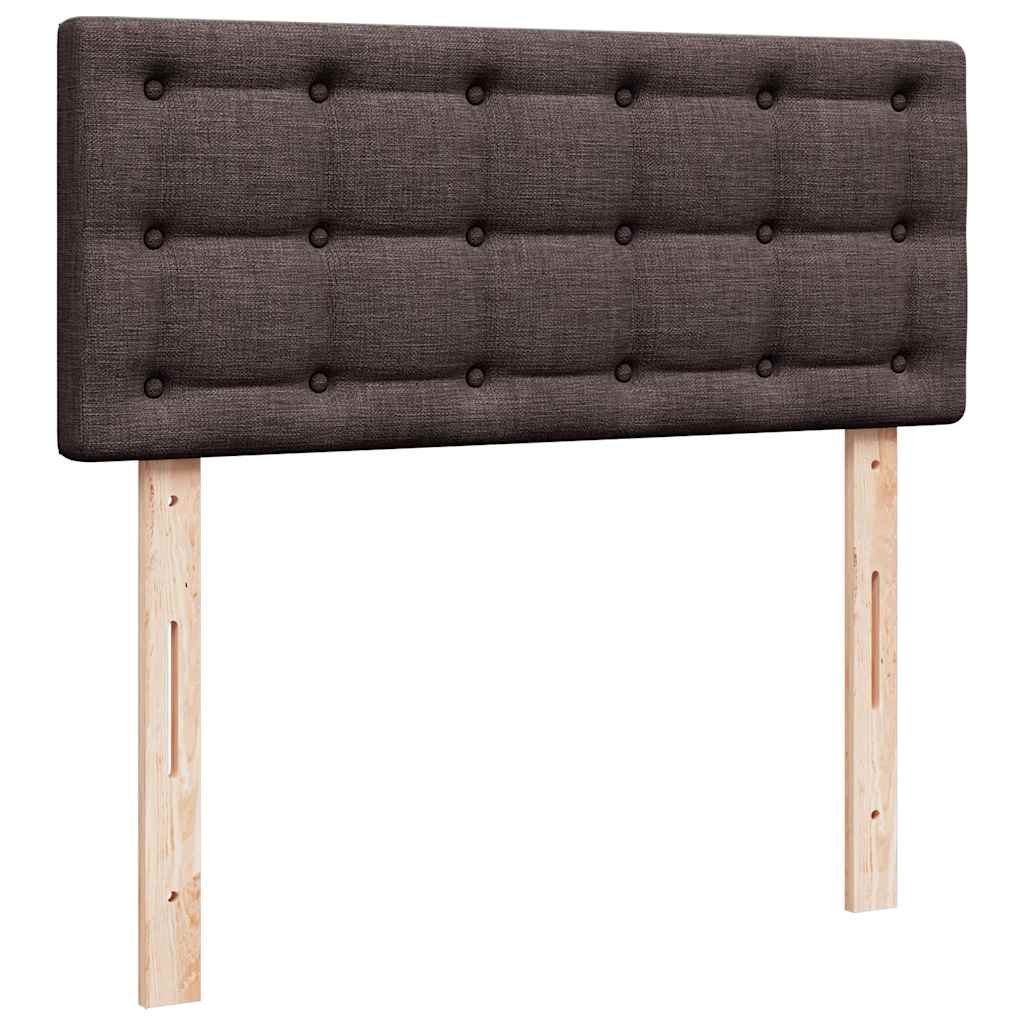 vidaXL Estructura cama otomana colchón tela marrón oscuro 120x200cm