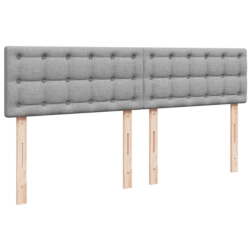 vidaXL Estructura de cama otomana colchón tela gris claro 160x200cm