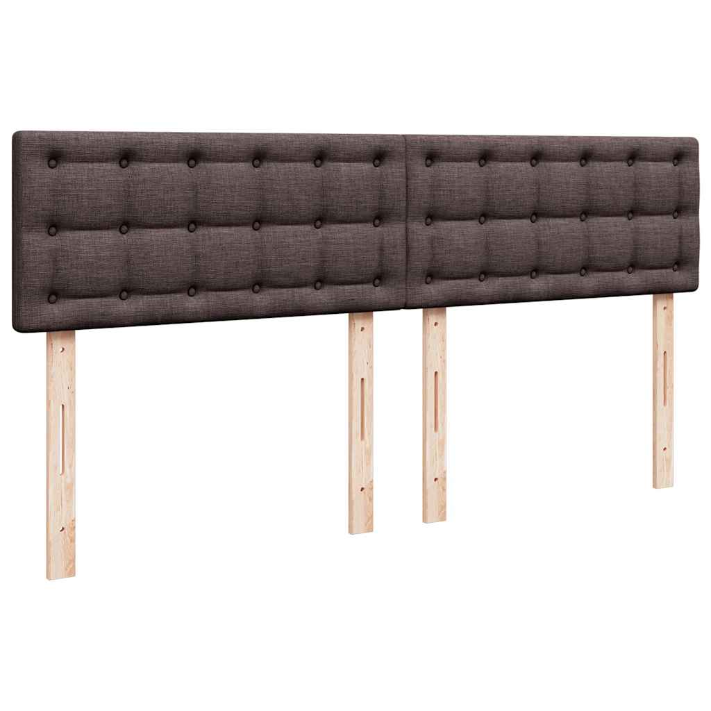 vidaXL Estructura cama otomana colchón tela marrón oscuro 160x200 cm