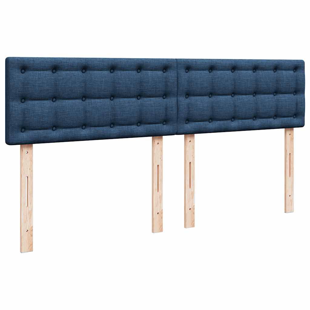 vidaXL Estructura de cama otomana con colchón tela azul 160x200 cm