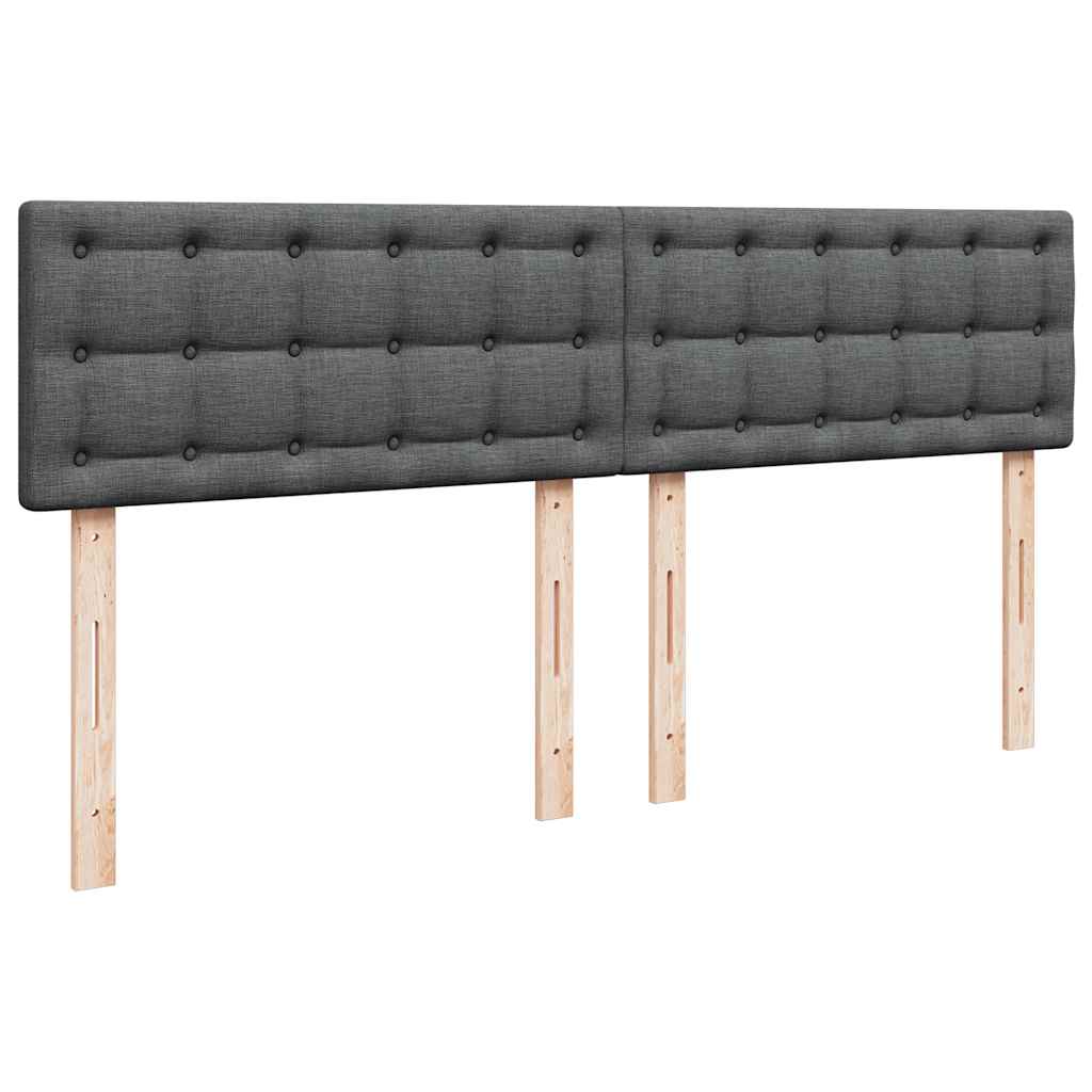 vidaXL Estructura cama otomana colchón tela gris oscuro 180x200cm