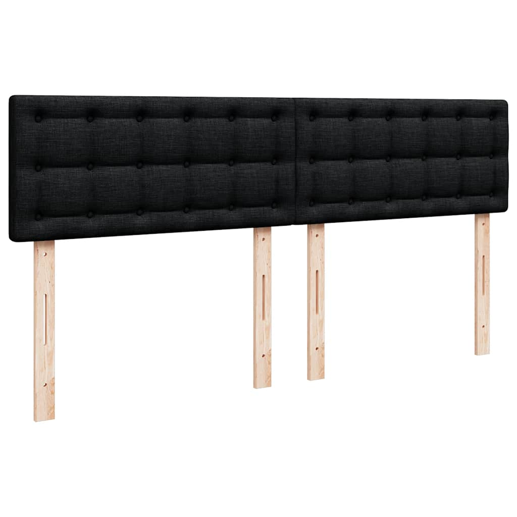 vidaXL Estructura de cama otomana con colchón tela negra 180x200cm