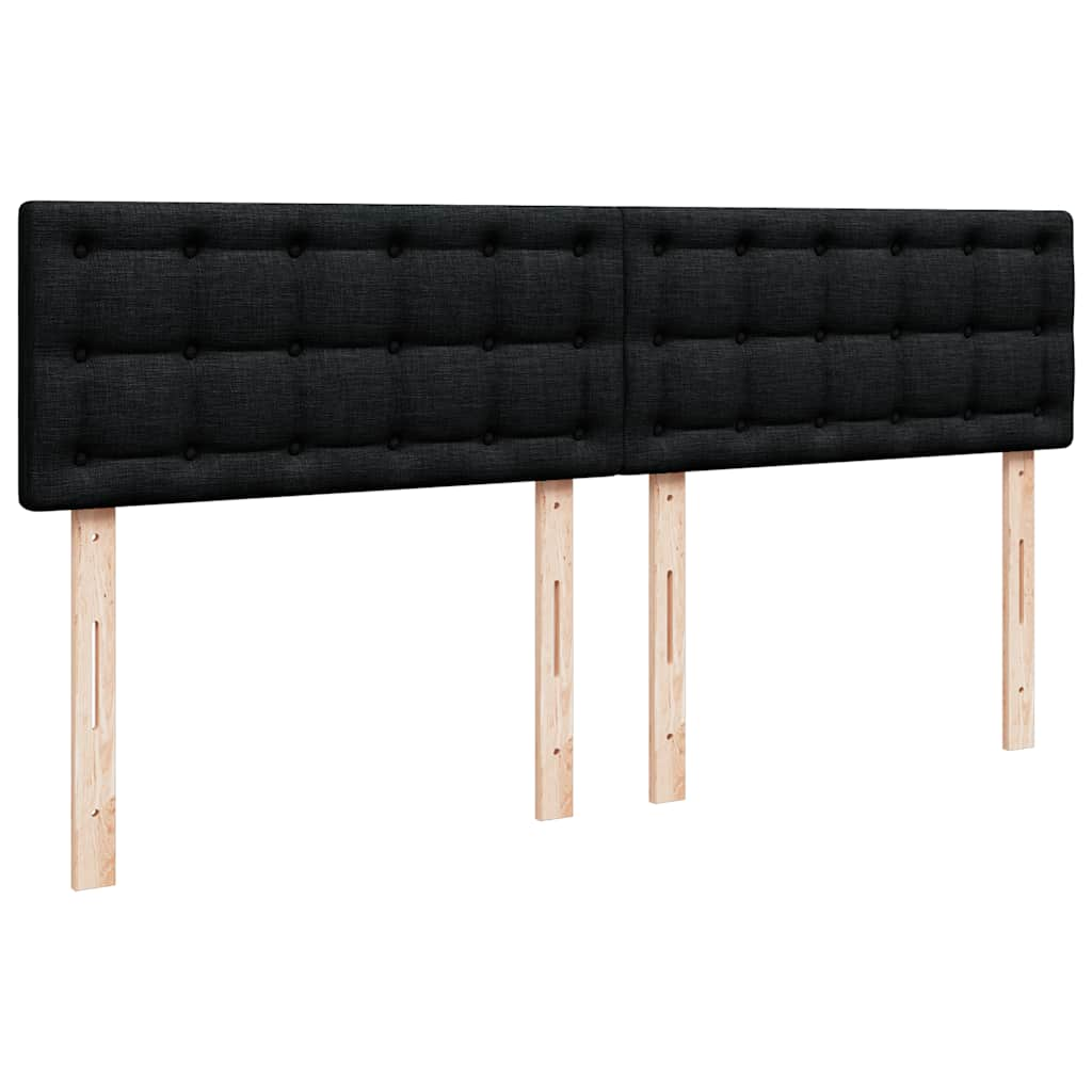 vidaXL Estructura de cama otomana con colchón tela negra 200x200 cm