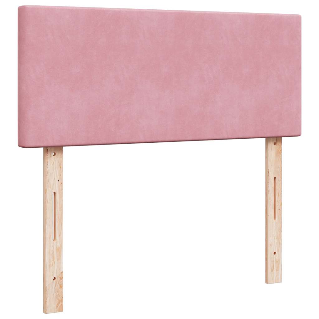 vidaXL Estructura cama otomana con colchón terciopelo rosa 120x190 cm