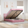 vidaXL Estructura cama otomana colchón terciopelo rosa 140x200cm