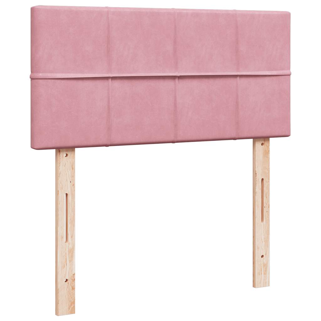 vidaXL Estructura cama otomana colchón terciopelo rosa 80x200cm