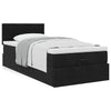 vidaXL Estructura cama otomana colchón terciopelo negro 90x200 cm