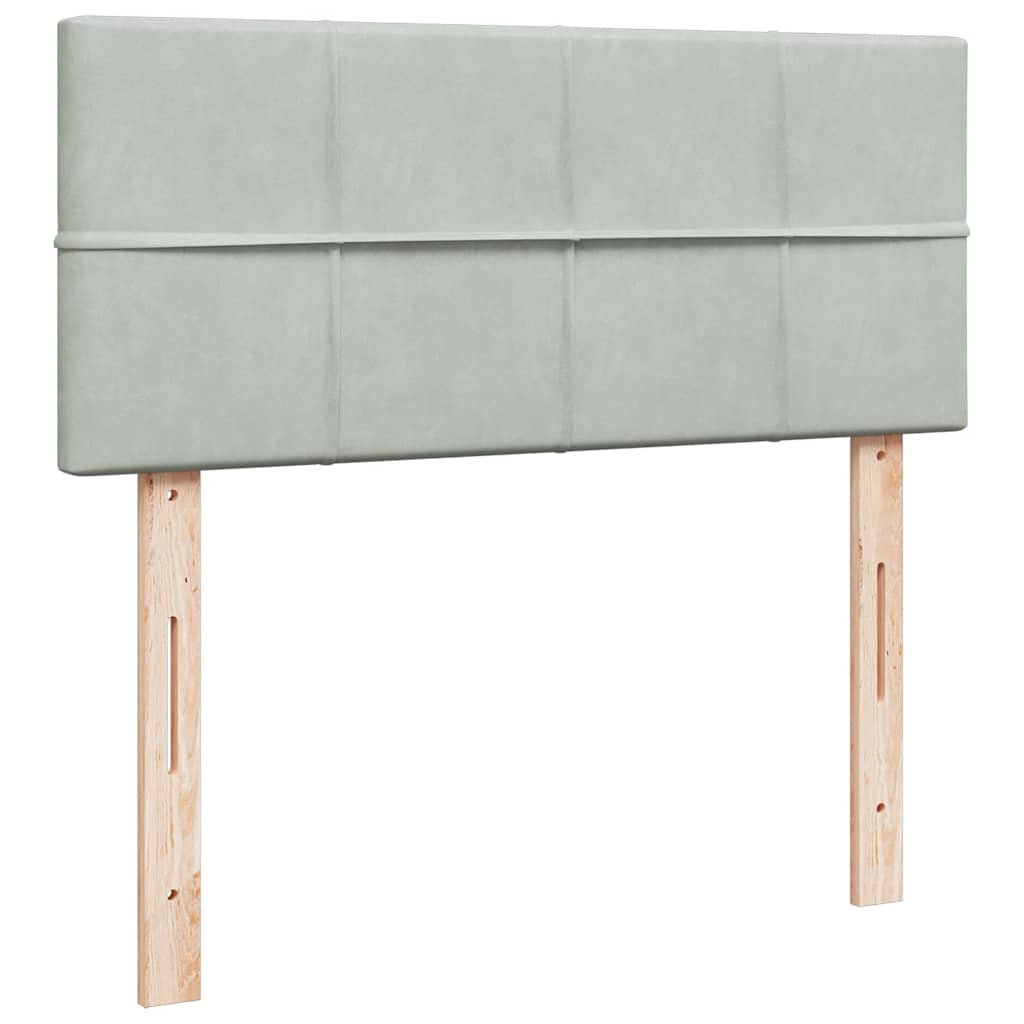 vidaXL Estructura cama otomana colchón terciopelo gris claro 120x200cm