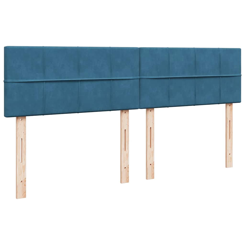 vidaXL Estructura de cama otomana colchón azul oscuro 180x200 cm