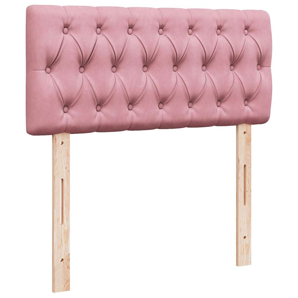 vidaXL Estructura cama otomana colchón terciopelo rosa 80x200cm